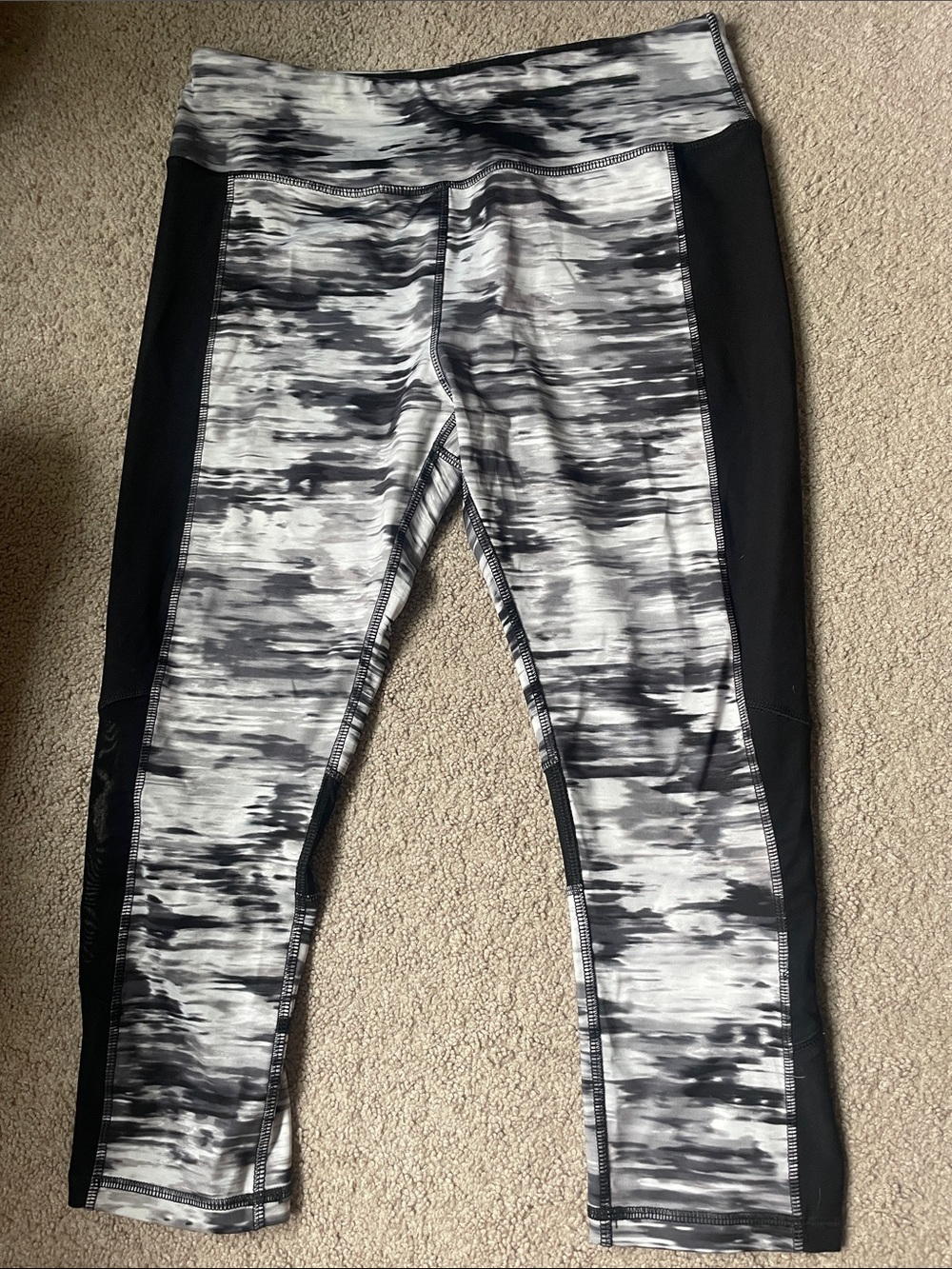 RBX Black & Gray Patterned Leggings